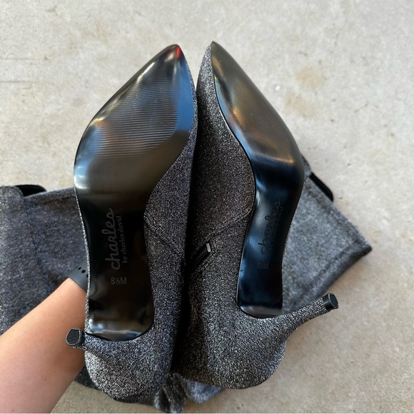 Charles by Charles David Aleigha Knee High Boots Silver Metallic Women’s 8.5 NWT - Picture 9 of 11